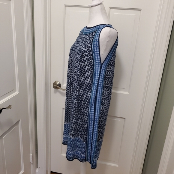 Max Studio Geometric Print Sleeveless Knit Dress Size Medium, Stretchy - Picture 2 of 8